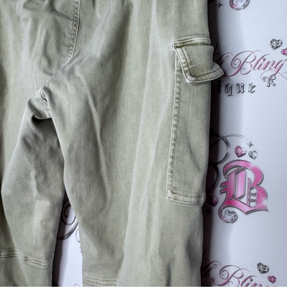 Michael kors cargo pants green olive military pockets zippers gold hardware - Picture 6 of 15